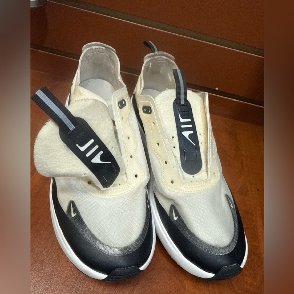 Nike Cream, Black & White Slip-On Athletic Sneakers - Picture 2 of 5